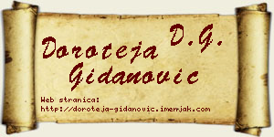 Doroteja Gidanović vizit kartica